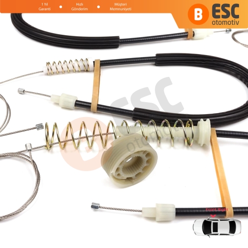 BMW 6 Serisi F06 Gran Coupe 2011-2018 51337268798 İçin Ön Sağ Kapı Cam Kriko Tamir Seti