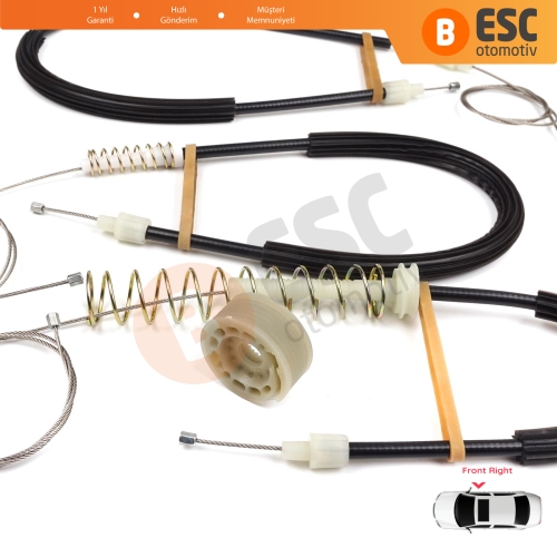 BMW 6 Serisi F06 Gran Coupe 2011-2018 51337268798 İçin Ön Sağ Kapı Cam Kriko Tamir Seti