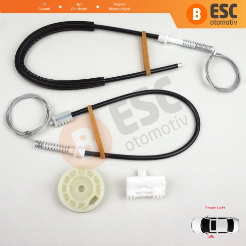 Peugeot 106 MK1 MK2 1A 1C 1S 1991-2005 5-Kapı 9221H1 İçin Ön Sol Kapı Cam Kriko Tamir Seti