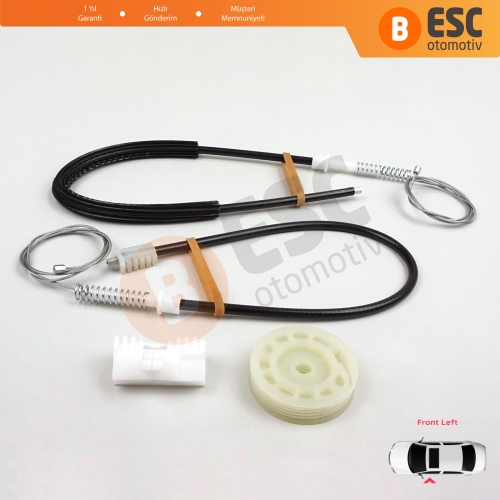 Peugeot 106 MK1 MK2 1A 1C 1S 1991-2005 5-Kapı 9221H1 İçin Ön Sol Kapı Cam Kriko Tamir Seti