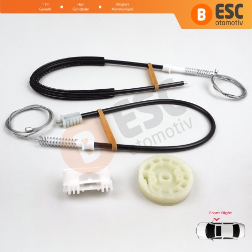 Peugeot 106 MK1 MK2 1A 1C 1S 1991-2005 5-Kapı 9222G9 İçin Ön Sağ Kapı Cam Kriko Tamir Seti