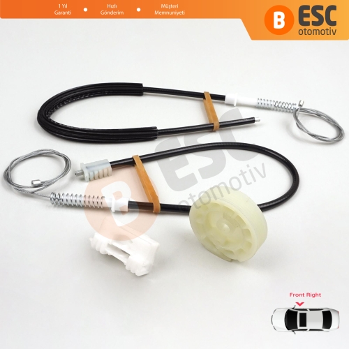 Peugeot 106 MK1 MK2 1A 1C 1S 1991-2005 5-Kapı 9222G9 İçin Ön Sağ Kapı Cam Kriko Tamir Seti