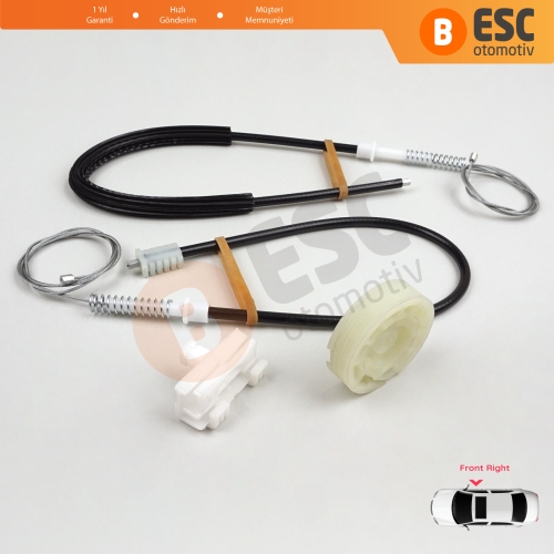 Peugeot 106 MK1 MK2 1A 1C 1S 1991-2005 5-Kapı 9222G9 İçin Ön Sağ Kapı Cam Kriko Tamir Seti