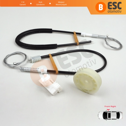 Peugeot 106 MK1 MK2 1A 1C 1S 1991-2005 5-Kapı 9222G9 İçin Ön Sağ Kapı Cam Kriko Tamir Seti