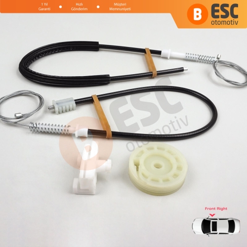 Peugeot 106 MK1 MK2 1A 1C 1S 1991-2005 5-Kapı 9222G9 İçin Ön Sağ Kapı Cam Kriko Tamir Seti