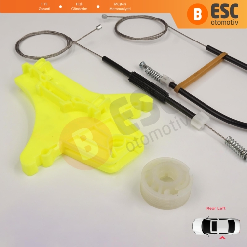 VW Amarok MK1 2H 2010-2022 4-Kapı Pickup 2H7839401 İçin Elektrikli Arka Sol Cam Kriko Tamir Seti