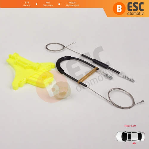 VW Amarok MK1 2H 2010-2022 4-Kapı Pickup 2H7839401 İçin Elektrikli Arka Sol Cam Kriko Tamir Seti