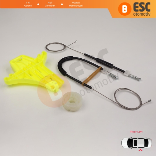 VW Amarok MK1 2H 2010-2022 4-Kapı Pickup 2H7839401 İçin Elektrikli Arka Sol Cam Kriko Tamir Seti