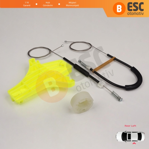 VW Amarok MK1 2H 2010-2022 4-Kapı Pickup 2H7839401 İçin Elektrikli Arka Sol Cam Kriko Tamir Seti