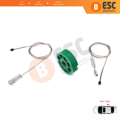 Audi A4 S4 RS4 B5 8D 8D2 8D5 1994-2002 4/5 Kapı 8D0839462 İçin Elektrikli Arka Sağ Kapı Cam Kriko Tamir Seti