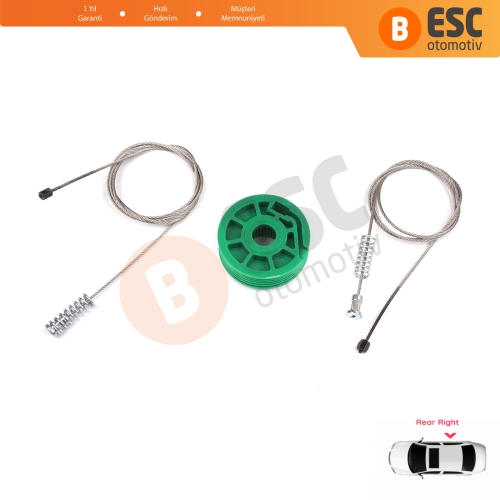 Audi A4 S4 RS4 B5 8D 8D2 8D5 1994-2002 4/5 Kapı 8D0839462 İçin Elektrikli Arka Sağ Kapı Cam Kriko Tamir Seti