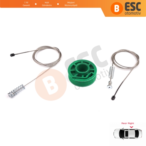 Audi A4 S4 RS4 B5 8D 8D2 8D5 1994-2002 4/5 Kapı 8D0839462 İçin Elektrikli Arka Sağ Kapı Cam Kriko Tamir Seti