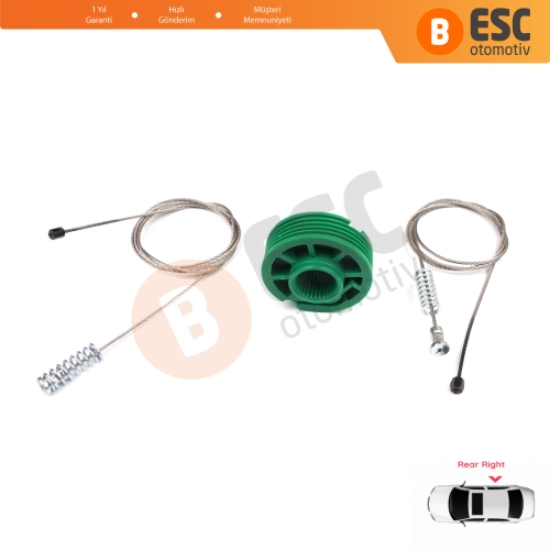 Audi A4 S4 RS4 B5 8D 8D2 8D5 1994-2002 4/5 Kapı 8D0839462 İçin Elektrikli Arka Sağ Kapı Cam Kriko Tamir Seti