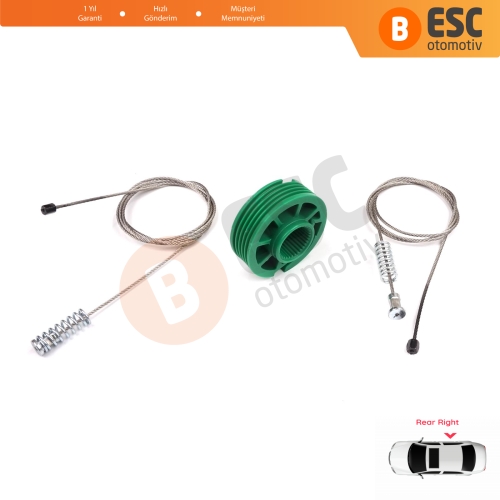 Audi A4 S4 RS4 B5 8D 8D2 8D5 1994-2002 4/5 Kapı 8D0839462 İçin Elektrikli Arka Sağ Kapı Cam Kriko Tamir Seti
