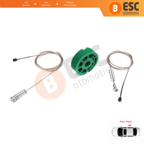 Audi A4 S4 RS4 B5 8D 8D2 8D5 1994-2002 4/5 Kapı 8D0839462 İçin Elektrikli Arka Sağ Kapı Cam Kriko Tamir Seti
