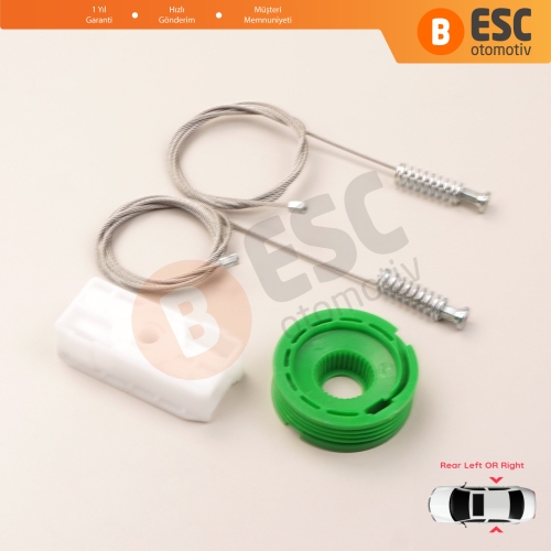 Mercedes CLK Class W208 C208 A208 1997-2003 CLK55 AMG CLK320 CLK430 İçin Elektrikli Arka Sağ veya Sol Cam Kriko Tamir Seti