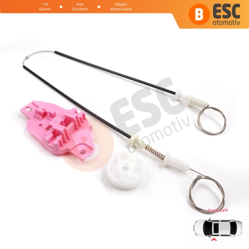 Hyundai Starex H-1 Grand MK2 TQ 2007–2024 824034H010 İçin Elektrikli Ön Sol Cam Kriko Tamir Seti