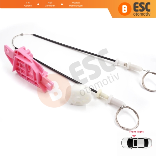 Hyundai Starex H-1 Grand MK2 TQ 2007–2024 824044H010 İçin Elektrikli Ön Sağ Cam Kriko Tamir Seti