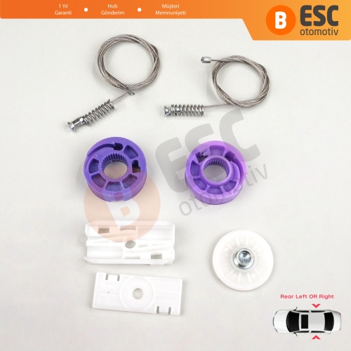 Bentley Continental MK1 GT GTC 3W 393 394 2003-2011 Coupe Convertible İçin Elektrikli Arka Cam Kriko Tamir Seti