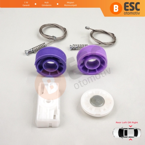 Bentley Continental MK1 GT GTC 3W 393 394 2003-2011 Coupe Convertible İçin Elektrikli Arka Cam Kriko Tamir Seti