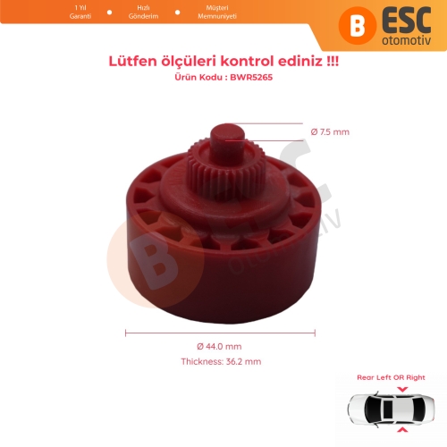 VW Golf 4 Bora Polo İçin Manuel Arka Cam Kriko Frezesi 1J4839729J