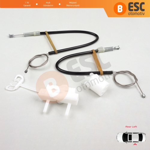 Fiat Linea 323 110 2007-2018 51789674 İçin Manuel Arka Sol Kapı Cam Kriko Tamir Seti