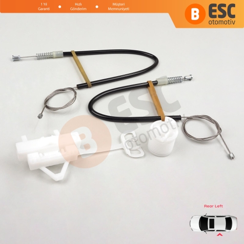 Fiat Linea 323 110 2007-2018 51789674 İçin Manuel Arka Sol Kapı Cam Kriko Tamir Seti