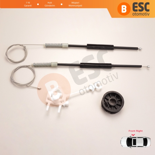 Fiat Doblo MK1 MPV Van 119 223 2001-2010 51718403 İçin Ön Sağ Kapı Cam Kriko Tamir Seti