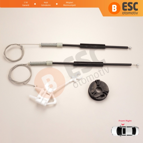 Fiat Doblo MK1 MPV Van 119 223 2001-2010 51718403 İçin Ön Sağ Kapı Cam Kriko Tamir Seti