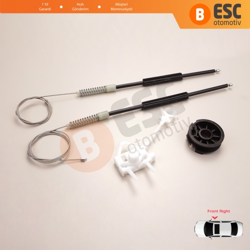 Fiat Doblo MK1 MPV Van 119 223 2001-2010 51718403 İçin Ön Sağ Kapı Cam Kriko Tamir Seti