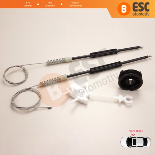 Fiat Doblo MK1 MPV Van 119 223 2001-2010 51718403 İçin Ön Sağ Kapı Cam Kriko Tamir Seti