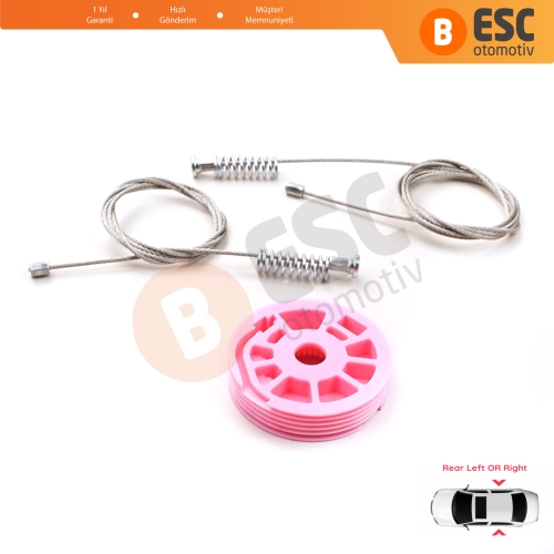 BMW 7 Serisi E38 1994-2001 51358125203 İçin Elektrikli Arka Sol veya Sağ Kapı Cam Kriko Tamir Seti