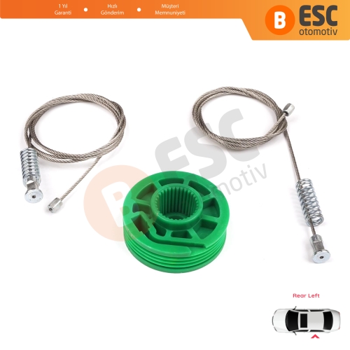 Audi A6 C5 4B 1997-2005 Allroad 4BH 4/5 Kapı 4B0839461 İçin Arka Sol Cam Kriko Tamir Seti
