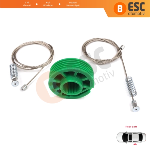 Audi A6 C5 4B 1997-2005 Allroad 4BH 4/5 Kapı 4B0839461 İçin Arka Sol Cam Kriko Tamir Seti