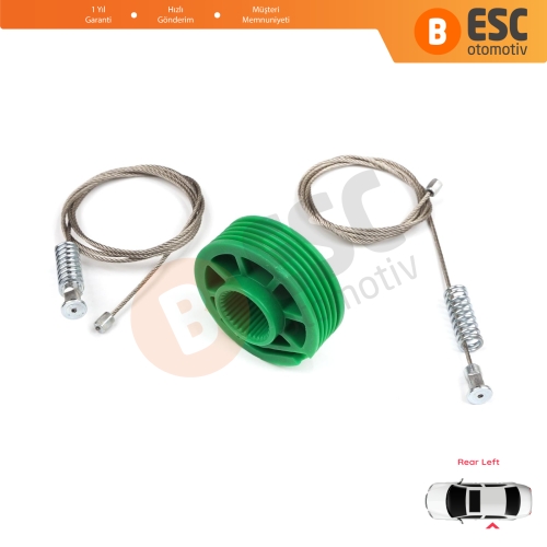 Audi A6 C5 4B 1997-2005 Allroad 4BH 4/5 Kapı 4B0839461 İçin Arka Sol Cam Kriko Tamir Seti