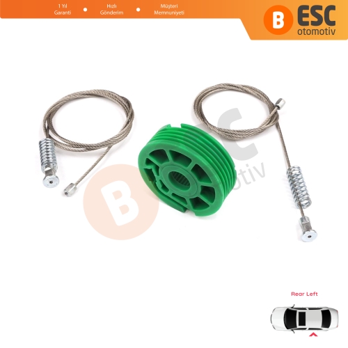 Audi A6 C5 4B 1997-2005 Allroad 4BH 4/5 Kapı 4B0839461 İçin Arka Sol Cam Kriko Tamir Seti