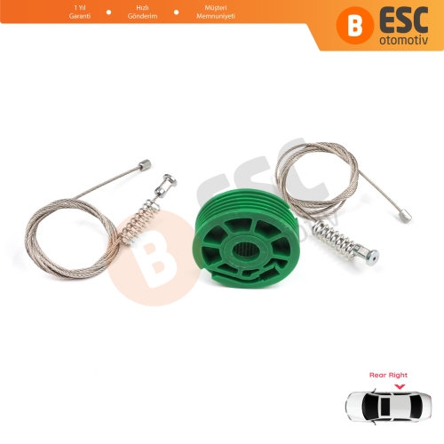 Audi A6 C5 4B 1997-2005 Allroad 4BH 4/5 Kapı 4B0839462 İçin Arka Sağ Cam Kriko Tamir Seti