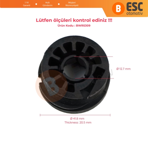 VW Golf 6 5 Kapı için Ön Sağ Cam Kriko Makarası 5K0837756