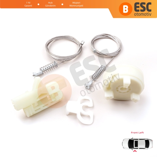 Fiat Abarth Punto Grande Evo MK3 199 2005-2024 3/5-Kapı 51723316 İçin Elektrikli Ön Sol Cam Kriko Tamir Seti