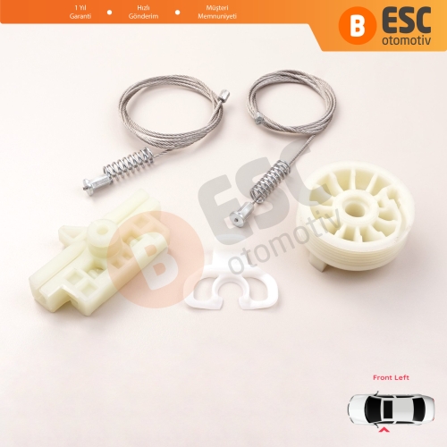 Fiat Abarth Punto Grande Evo MK3 199 2005-2024 3/5-Kapı 51723316 İçin Elektrikli Ön Sol Cam Kriko Tamir Seti