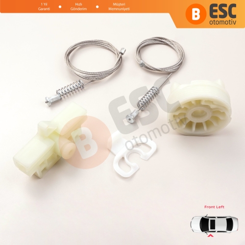 Fiat Abarth Punto Grande Evo MK3 199 2005-2024 3/5-Kapı 51723316 İçin Elektrikli Ön Sol Cam Kriko Tamir Seti