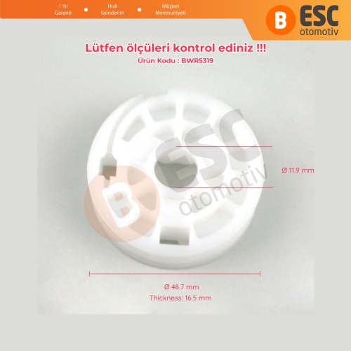 Volvo S40 MK1 için Ön Sağ Cam Kriko Tamir Makarası 30623449