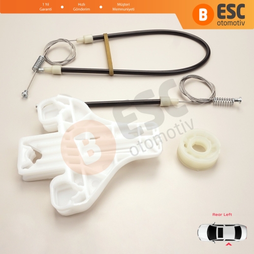 Seat Toledo MK3 5P2 2004-2009 Altea 5P1 XL 5P5 5P8 5P0839461 İçin Elektrikli Arka Sol Kapı Cam Kriko Tamir Seti