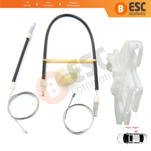 Seat Toledo MK3 5P2 2004-2009 Altea 5P1 XL 5P5 5P8 5P0839462 İçin Elektrikli Arka Sağ Kapı Cam Kriko Tamir Seti