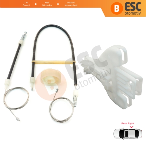 Seat Toledo MK3 5P2 2004-2009 Altea 5P1 XL 5P5 5P8 5P0839462 İçin Elektrikli Arka Sağ Kapı Cam Kriko Tamir Seti