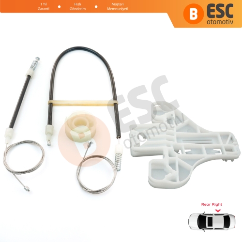 Seat Toledo MK3 5P2 2004-2009 Altea 5P1 XL 5P5 5P8 5P0839462 İçin Elektrikli Arka Sağ Kapı Cam Kriko Tamir Seti