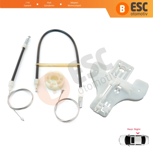 Seat Toledo MK3 5P2 2004-2009 Altea 5P1 XL 5P5 5P8 5P0839462 İçin Elektrikli Arka Sağ Kapı Cam Kriko Tamir Seti