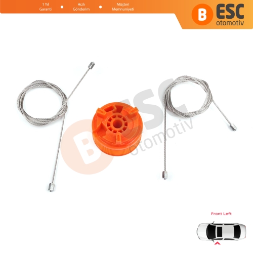 Peugeot 207 WA WC WK SW 2006–2015 5-Kapı 9221W9 İçin Elektrikli Ön Sol Cam Kriko Tamir Seti
