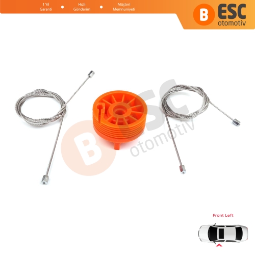 Peugeot 207 WA WC WK SW 2006–2015 5-Kapı 9221W9 İçin Elektrikli Ön Sol Cam Kriko Tamir Seti