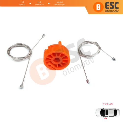 Peugeot 207 WA WC WK SW 2006–2015 5-Kapı 9221W9 İçin Elektrikli Ön Sol Cam Kriko Tamir Seti